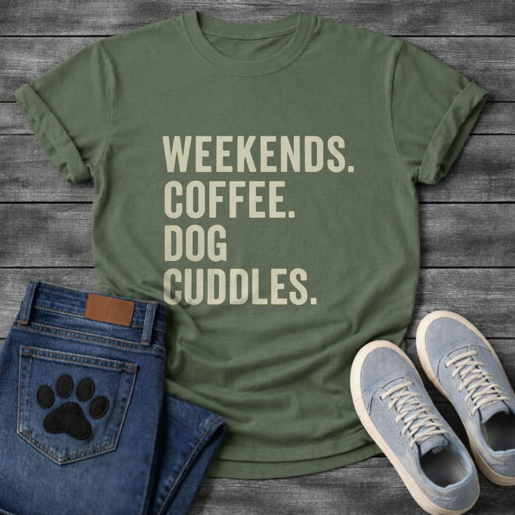Weekends Coffee & Dog Cuddles - Dog Mom Shirt