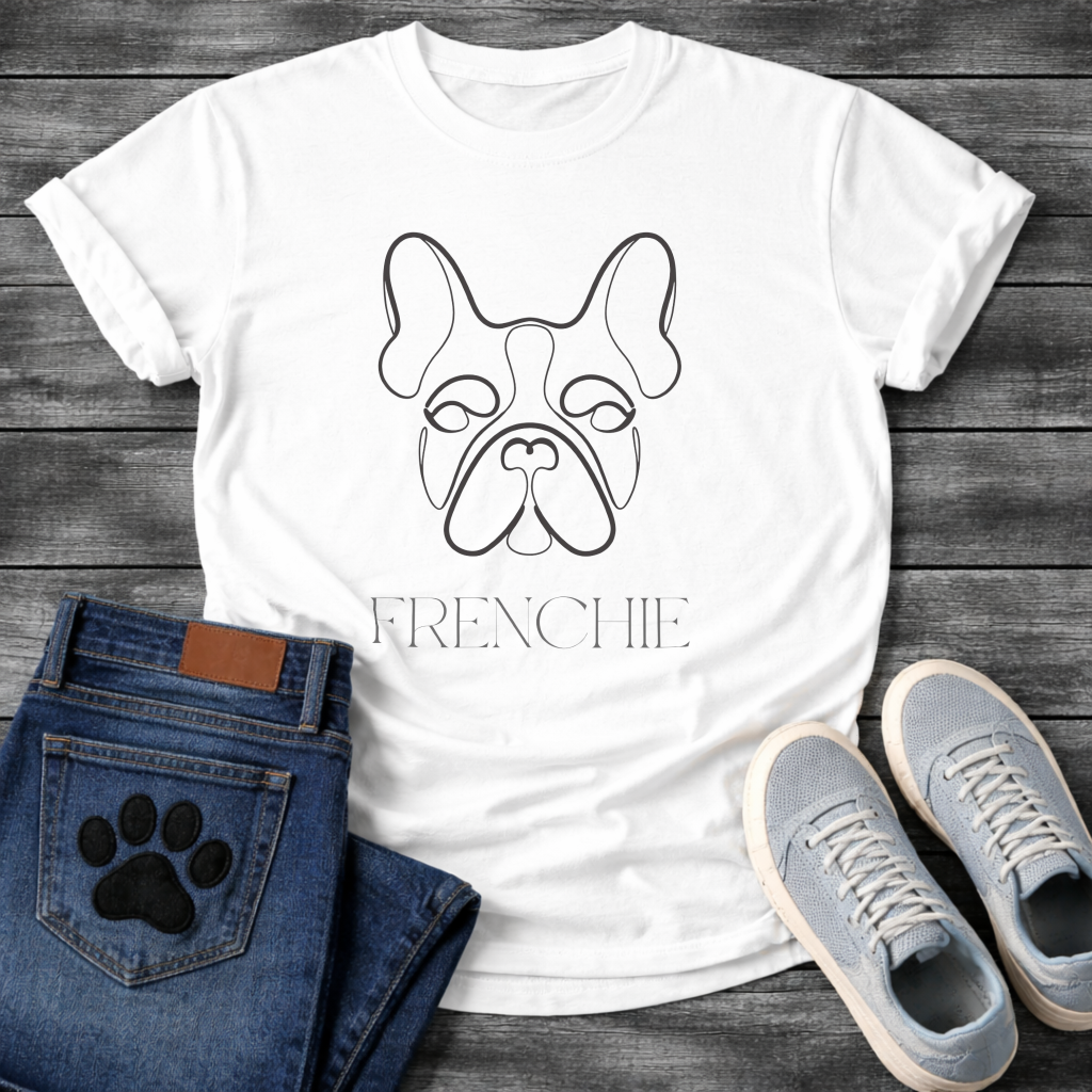 Minimalist French Bulldog line art t-shirt premium pet lover apparel unisex