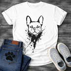 French Bulldog ink splash t-shirt - Sumi-e black ink splatter Frenchie emerging from ink explosion graphic tee
