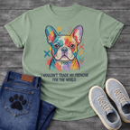 French Bulldog colorful pop art illustration with I Wouldn't Trade My Frenchie For The World typography graphic tee