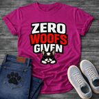 Zero woofs given funny dog shirt with French Bulldog attitude for pet lovers