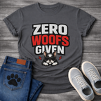Zero woofs given funny dog shirt with French Bulldog attitude for pet lovers