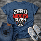 Zero woofs given funny dog shirt with French Bulldog attitude for pet lovers