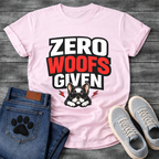 Zero woofs given funny dog shirt with French Bulldog attitude for pet lovers