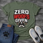 Zero woofs given funny dog shirt with French Bulldog attitude for pet lovers