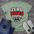 Zero woofs given funny dog shirt with French Bulldog attitude for pet lovers