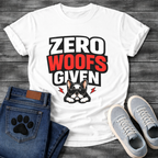 Zero woofs given funny dog shirt with French Bulldog attitude for pet lovers