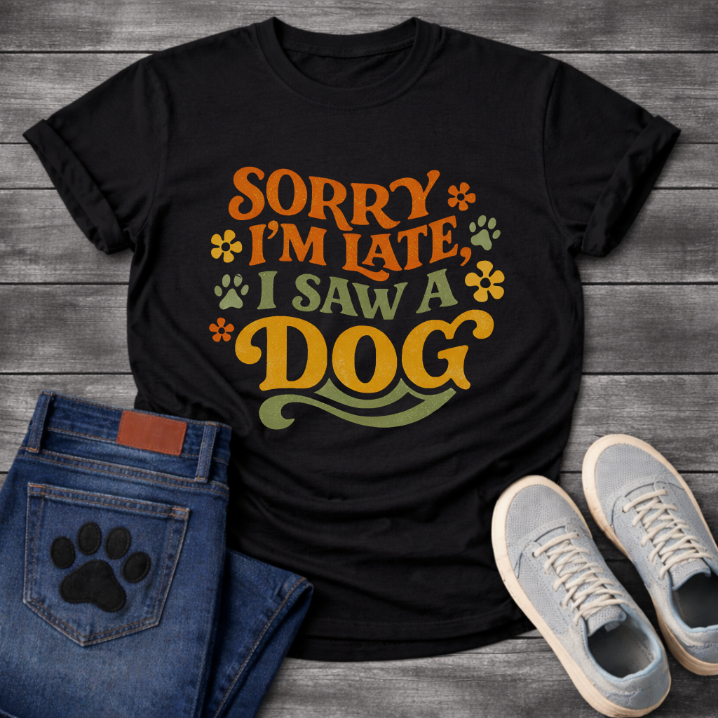 Sorry I'm Late I Saw A Dog funny shirt for dog lovers