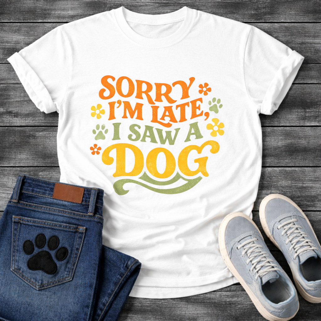 Sorry I'm Late I Saw A Dog funny shirt for dog lovers